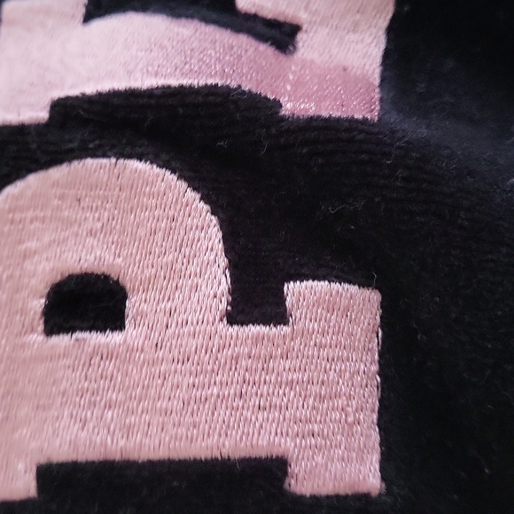 Missguided PLAYBOY embroidered logo racing Y2k pink stripe athletic velvet Pants - Picture 4 of 10